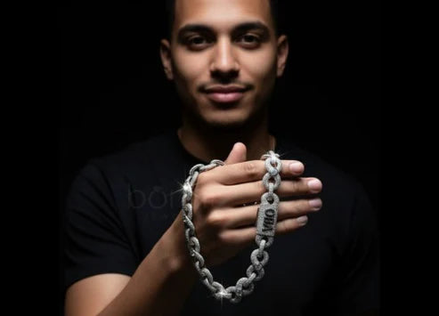 Iced Cuban Link Chain in Lab-Grown Diamonds | EF Color, VVS–VS Clarity | BONNT