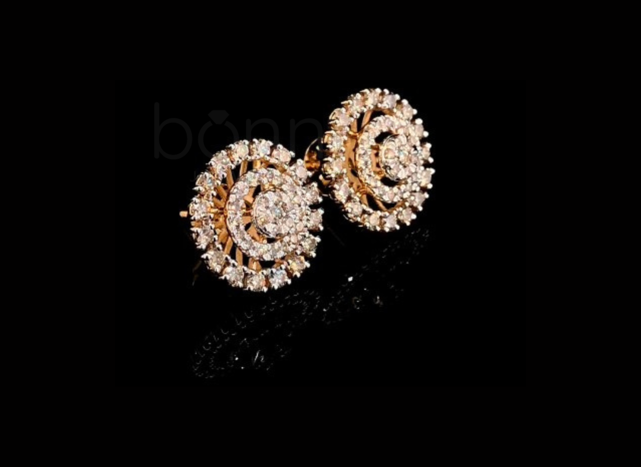D Color Moissanite Sunburst Halo Earrings | Radiant Luxury