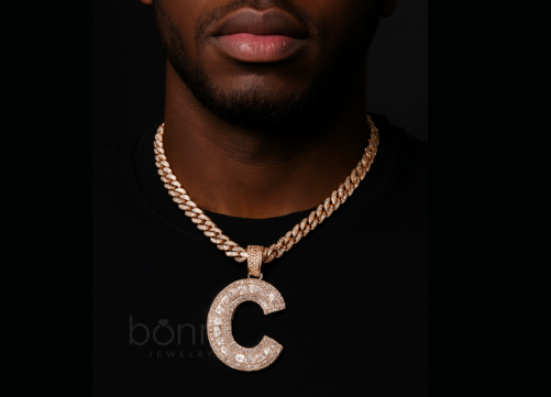 Iced “C” Initial Hip Hop Pendant – Lab Grown Diamond Luxury