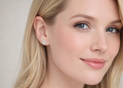 Unspoken Luxury Classic Moissanite Solitaire Earrings