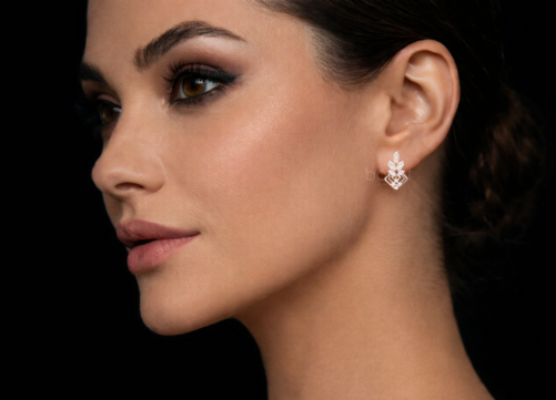 Radiant Geometry Lab-Grown Diamond Drop Earrings
