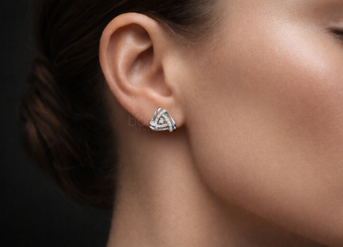 Eternal Trinity Moissanite Diamond Earrings | D Color • VVS Clarity • Ideal Cut