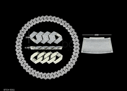 Iced Moissanite Cuban Link Chain – D Color VVS | Hip Hop Luxury Statement Necklace