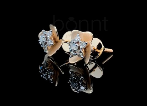 Celestial Bloom: Star-Cluster Lab-Grown Diamond Earrings