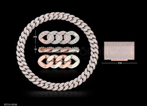 Iced Moissanite Cuban Link Chain – D Color VVS Moissanite | 925 Silver & Solid Gold (10KT–18KT)