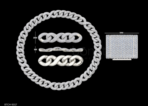 Iced Cuban Link Chain with VVS Moissanite Diamonds – D Color | Hip Hop Luxury Statement Chain