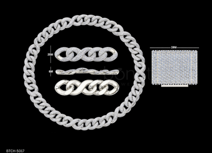 Iced Cuban Link Chain with VVS Moissanite Diamonds – D Color | Hip Hop Luxury Statement Chain