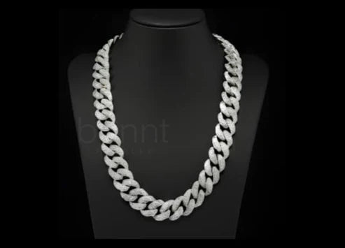 Iced Moissanite Cuban Chain – D Color VVS | Hip Hop Luxury Necklace