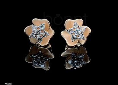 Celestial Bloom: Star-Cluster Lab-Grown Diamond Earrings
