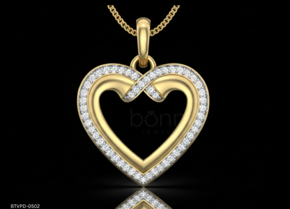 The Amour Moissanite Heart Pendant