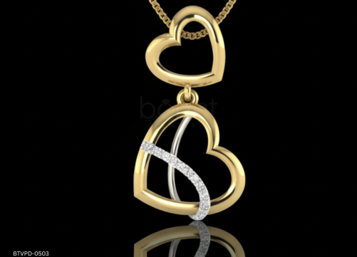 The "Eternal Bond" Double Heart Lab-Grown Pendant
