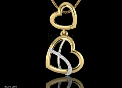 The "Eternal Bond" Double Heart Lab-Grown Pendant