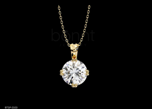Timeless Round Solitaire Pendant in Lab-Grown Diamond | EF Color • VVS/VS Clarity