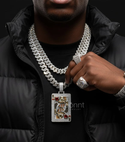 Iced King of Hearts Hip-Hop Pendant – Lab-Grown Diamonds
