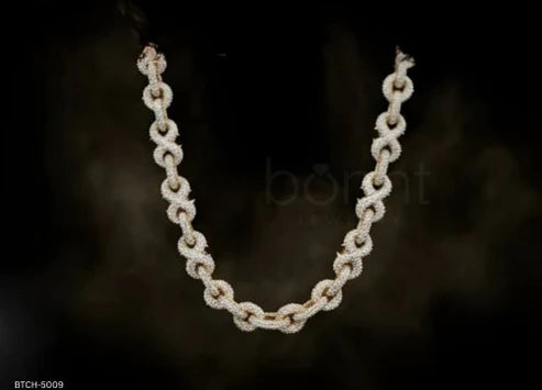 Bonnt Iced Cuban Link Chain – D Color VVS Moissanite Diamond | Hip Hop Luxury Necklace