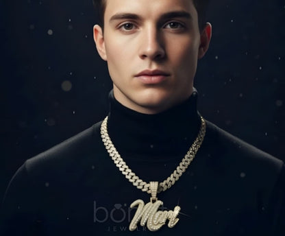 Luxury Street Name Pendant Featuring D-Color Moissanite