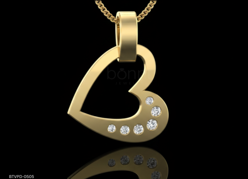 The "Aria" Floating Heart Moissanite Pendant