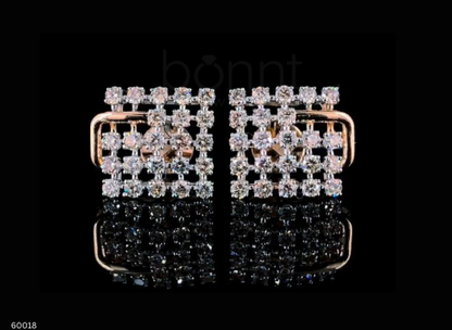 Eternal Radiance Lab-Grown Diamond Grid Earrings | EF Color, VVS–VS Clarity