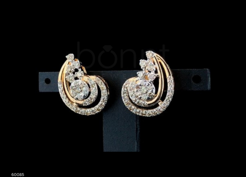 Eterna Spiral Moissanite Diamond Stud Earrings – D Color VVS | Modern Luxury Elegance