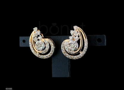 Eterna Spiral Moissanite Diamond Stud Earrings – D Color VVS | Modern Luxury Elegance