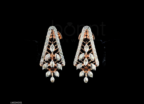 Celestial Cascade Moissanite Drop Earrings | D Color, VVS Clarity, Ideal Cut