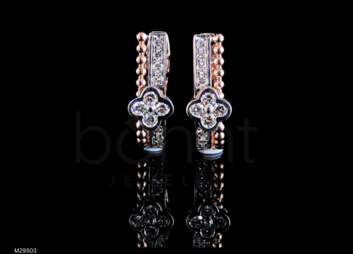 Moissanite Floral Hoop Earrings – D Color, VVS Clarity | Radiant Luxury