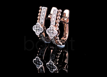 Lab Grown Diamond Floral Hoop Earrings – EF Color, VVS/VS Clarity | Timeless Luxury