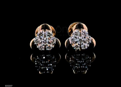 Floral Halo Lab-Grown Diamond Stud Earrings | EF Color, VVS–VS Clarity | Timeless Luxury