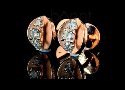 Modern Vertical Lab-Grown Diamond Stud Earrings – EF Color, VVS/VS Clarity, Ideal Cut | Sustainable Luxury Earrings