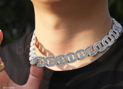 Iced Cuban Link Chain – D Color VVS Moissanite Diamond | Luxury Hip Hop Necklace