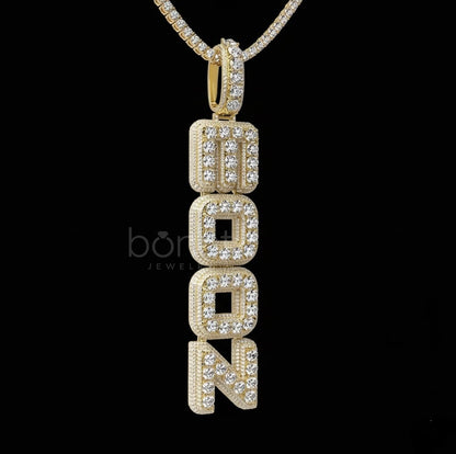 Moon Letter Pendant with D-Color VVS Moissanite Brilliance