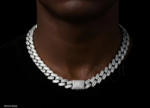 Moissanite Diamonds Iced Cuban Link Chain with D Color | VVS Clarity • Hip Hop Luxury Necklace