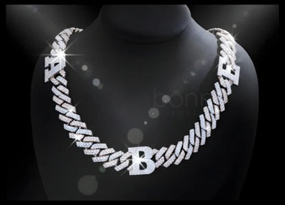 Custom Iced Cuban Chain with Lab-Grown Diamonds | EF Color • VVS/VS Clarity | Bonnt Luxury Hip Hop Jewelry