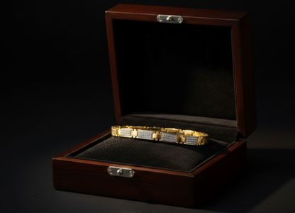 Men’s Lab-Grown Diamond Link Bracelet – EF Color, VVS/VS Clarity | Luxury Gold & Silver Bracelet