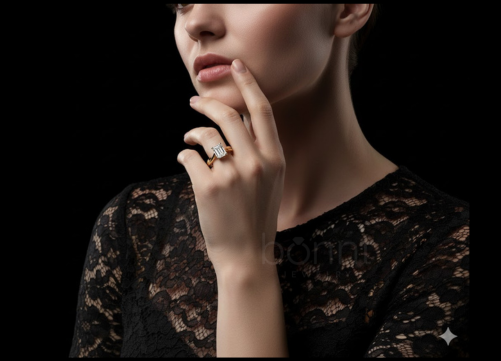 Emerald-Cut Moissanite Solitaire Engagement Ring – Gold & Silver| Bonnt