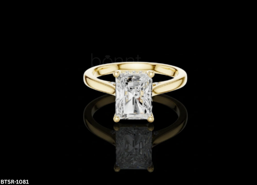 Radiant-Cut Lab-Grown Diamond Solitaire Engagement Ring – EF Color, VVS/VS Clarity