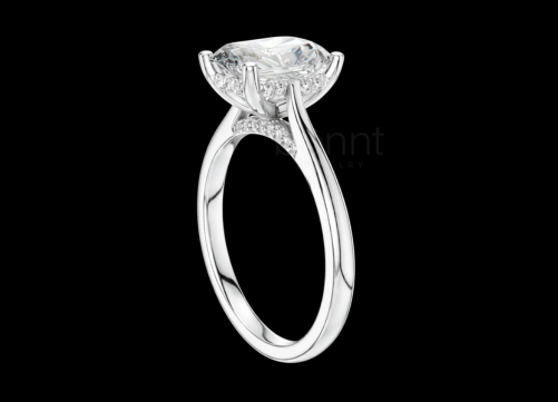 Radiant-Cut Lab-Grown Diamond Solitaire Engagement Ring – EF Color, VVS/VS Clarity