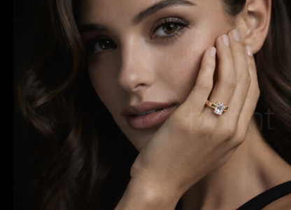 Radiant-Cut Lab-Grown Diamond Solitaire Engagement Ring – EF Color, VVS/VS Clarity