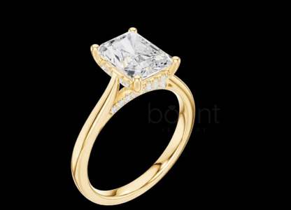 Radiant-Cut Lab-Grown Diamond Solitaire Engagement Ring – EF Color, VVS/VS Clarity