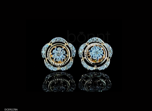 Floral Halo Lab-Grown Diamond Stud Earrings | EF Color • VVS/VS Clarity • Ideal Cut