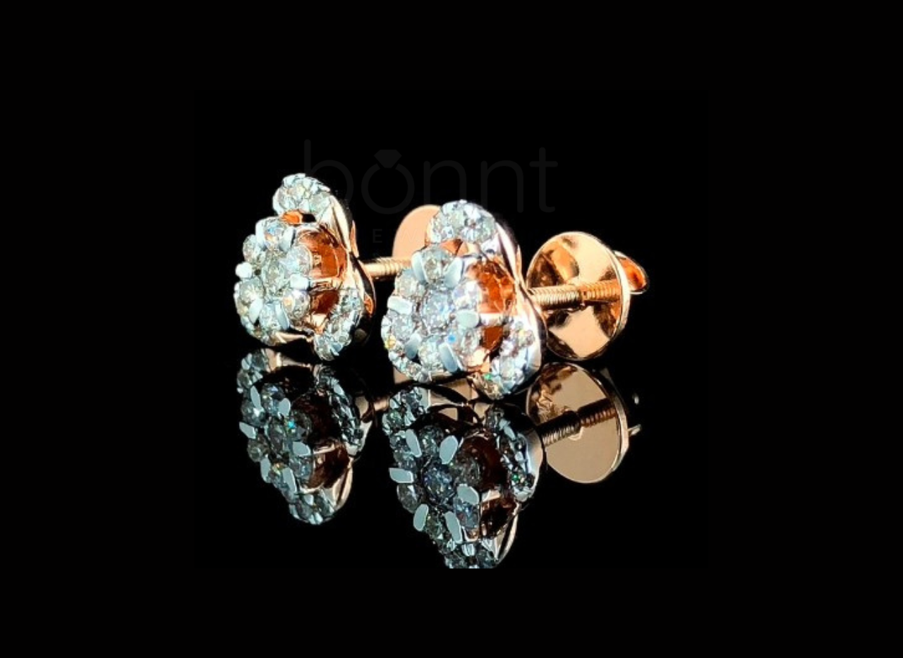 Trillion Bloom Lab-Grown Diamond Stud Earrings | EF Color • VVS–VS Clarity • Ideal Cut