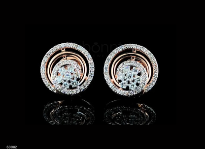 Eternal Orbit Moissanite Diamond Halo Stud Earrings | D Color • VVS Clarity • Ideal Cut