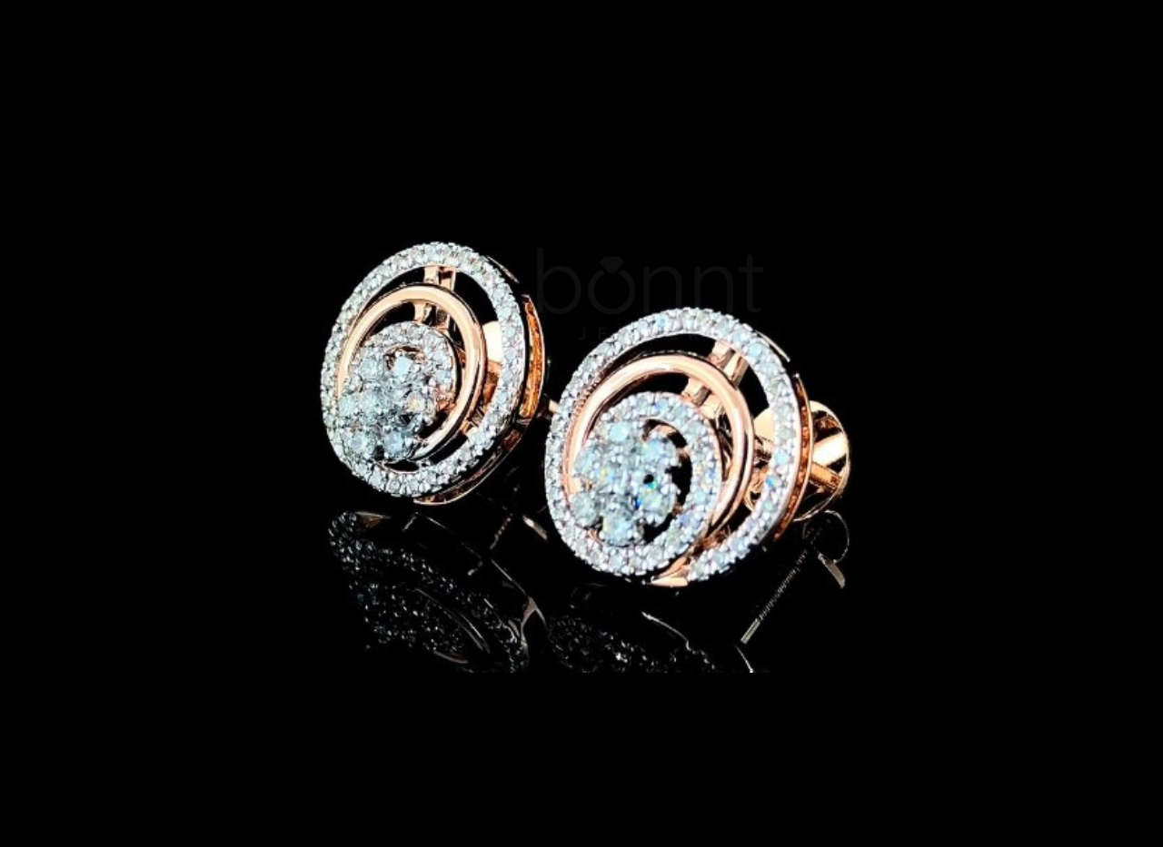 Eternal Orbit Moissanite Diamond Halo Stud Earrings | D Color • VVS Clarity • Ideal Cut