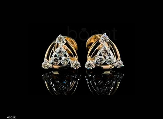 Trillion Stud Earrings in Lab-Grown Diamond – EF Color, VVS/VS Clarity, Ideal Cut | Luxury Diamond Earrings