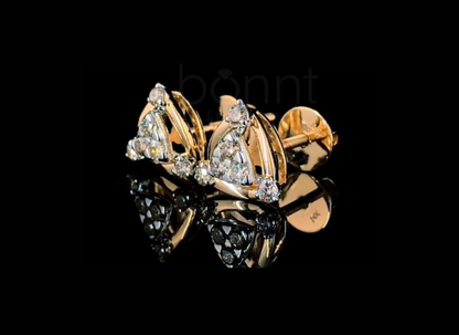 Trillion Stud Earrings in Lab-Grown Diamond – EF Color, VVS/VS Clarity, Ideal Cut | Luxury Diamond Earrings