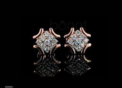 Floral Cluster Moissanite Stud Earrings – D Color, VVS Clarity, Ideal Cut | Luxury Diamond Earrings