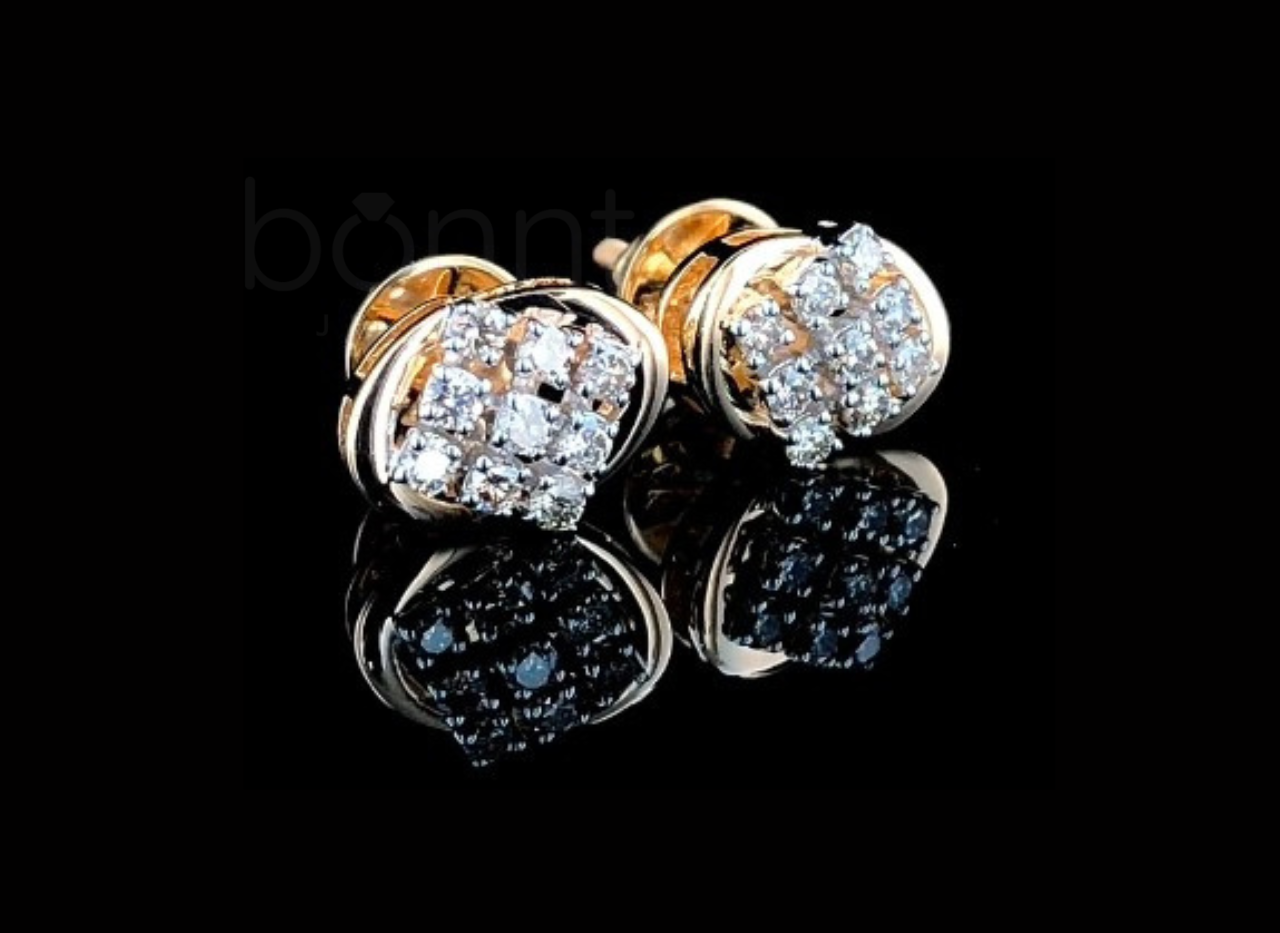 EF Color VVS/VS Lab Grown Diamond Cluster Stud Earrings | Ideal Cut Timeless Elegance