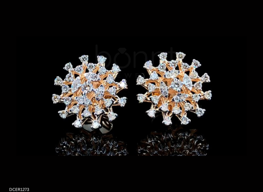 Eternal Bloom Moissanite Stud Earrings – D Color VVS, Ideal Cut Brilliance
