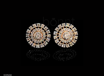 D Color Moissanite Sunburst Halo Earrings | Radiant Luxury