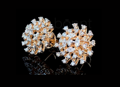 Luxury Lab-Grown Diamond Cluster Stud Earrings | EF Color, VVS–VS Clarity | Timeless Floral Sparkle
